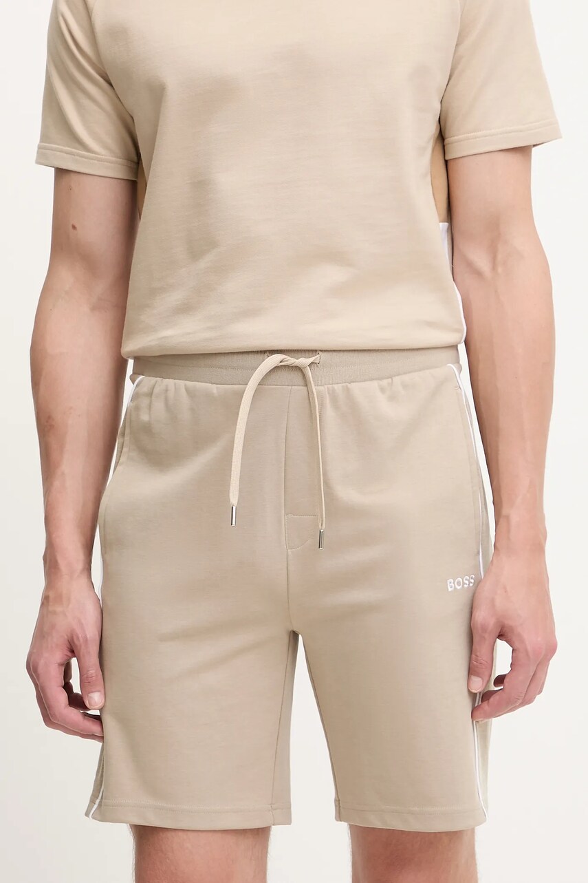 BOSS pantaloni scurți culoarea bej, 50540752