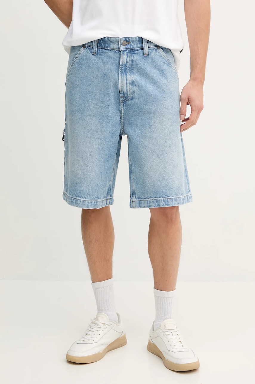 BOSS Orange pantaloni scurți jeans bărbați, 50537843