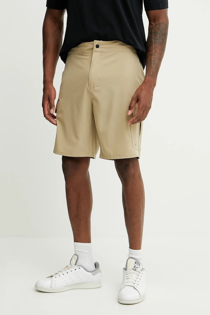 Oakley pantaloni scurti culoarea bej, FOA406216