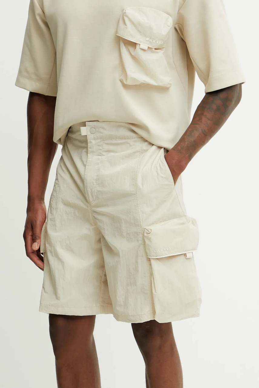 Oakley pantaloni scurți RESERVE culoarea bej, FOA406838