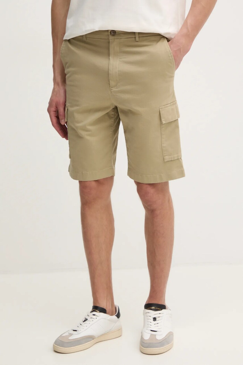 Levně Kraťasy Calvin Klein pánské, zelená barva, K10K114067