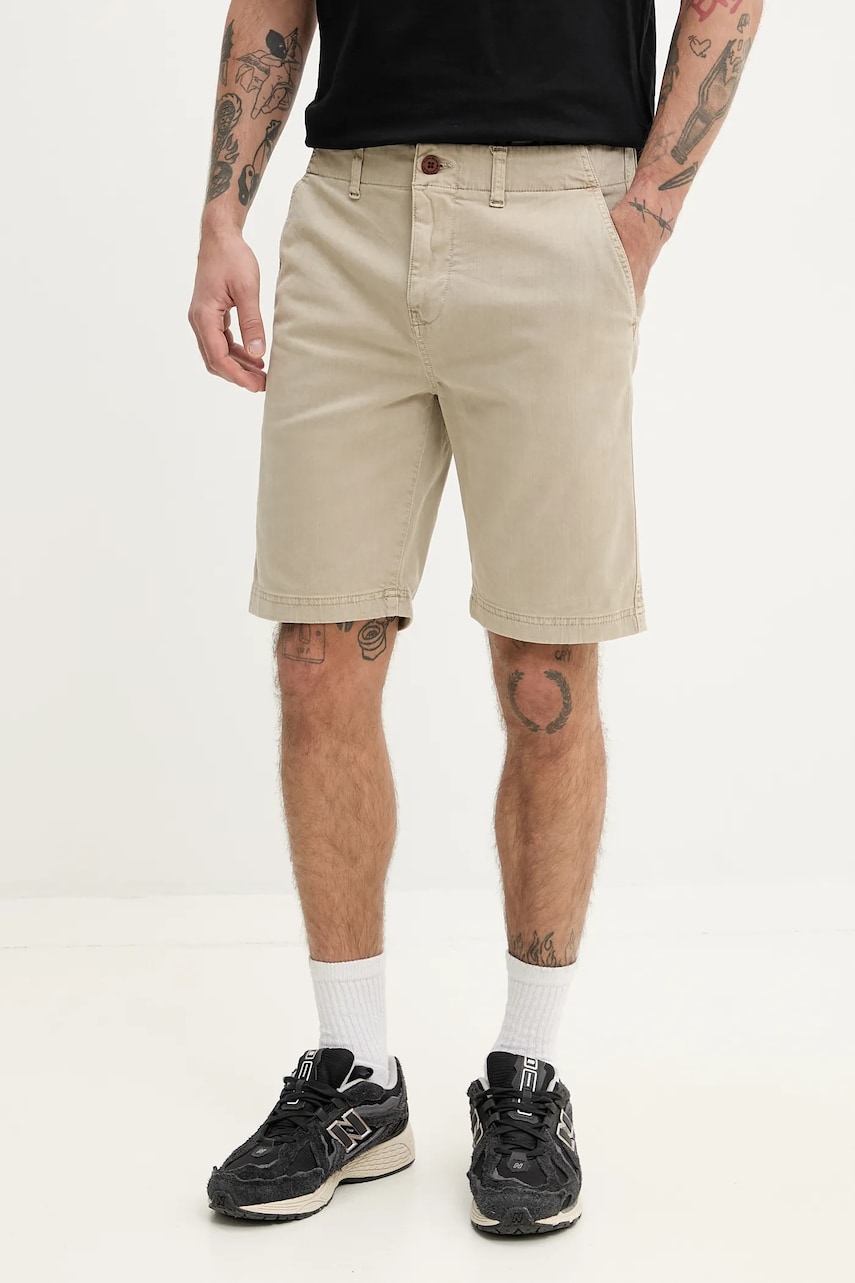 Superdry pantaloni scurți bărbați, culoarea bej, M7110397A-20O Superdry pantaloni scurți bărbați, culoarea bej, M7110397A-20O