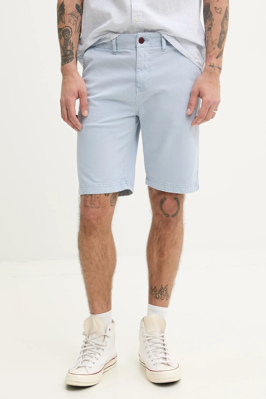 Levně Kraťasy Superdry pánské, modrá barva, M7110397A-6NN