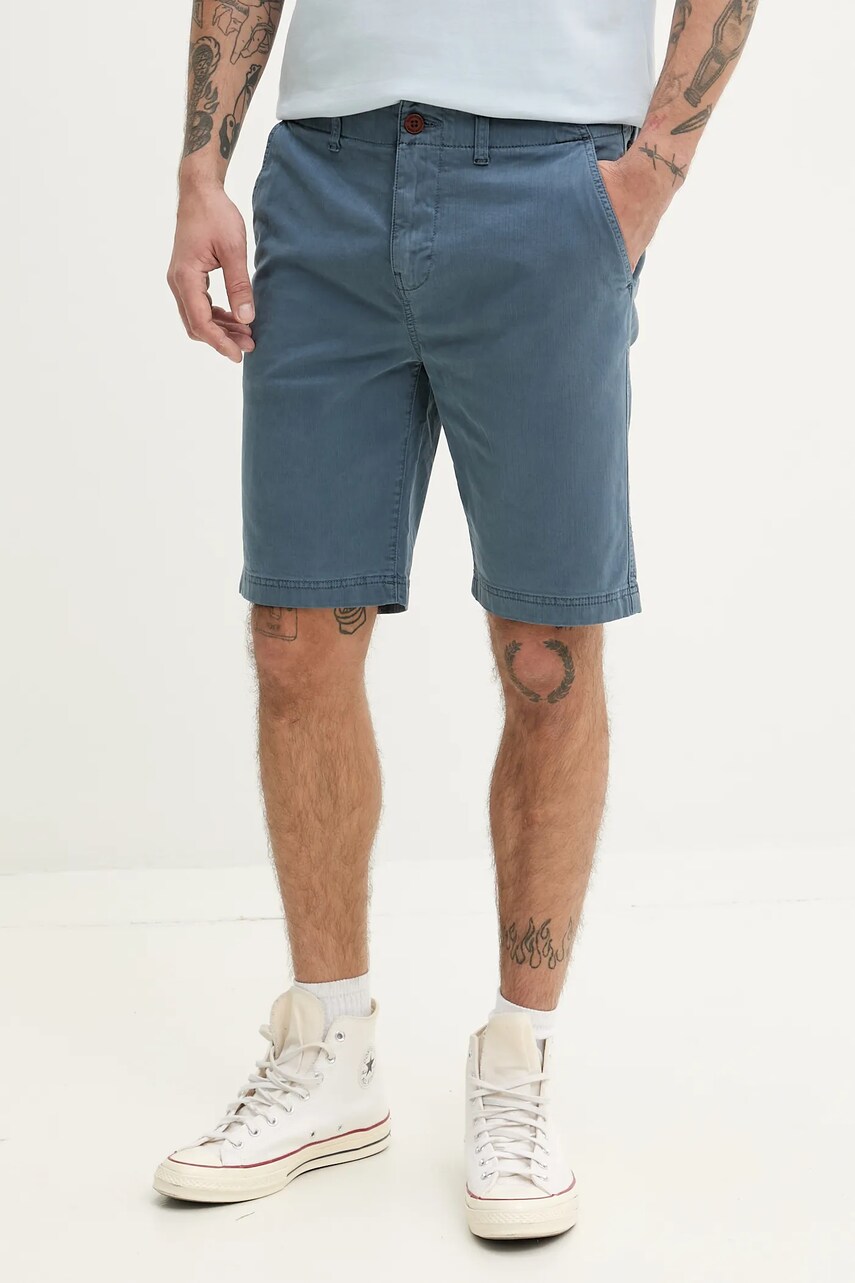 Levně Kraťasy Superdry pánské, modrá barva, M7110397A-BYO
