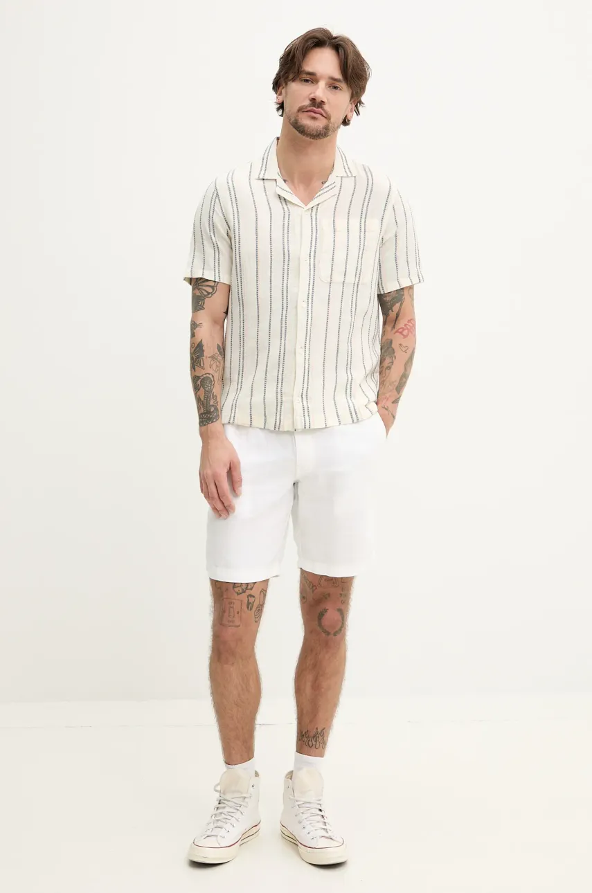 Льняные шорты Superdry мужские цвет белый M7110455A-01C Льняные шорты Superdry мужские цвет белый M7110455A-01C