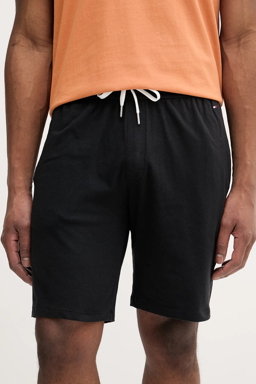 Levně Kraťasy Tommy Hilfiger pánské, černá barva, UM0UM03364