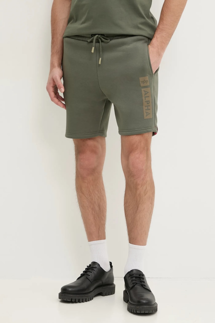 Alpha Industries pantaloni scurti Alpha PP Short barbati, culoarea verde, 146365 Alpha Industries pantaloni scurti Alpha PP Short barbati, culoarea verde, 146365
