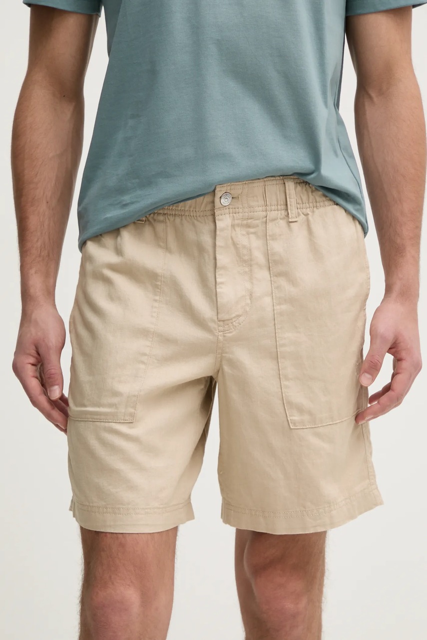 Λινό σορτς Calvin Klein Jeans φωτογραφία