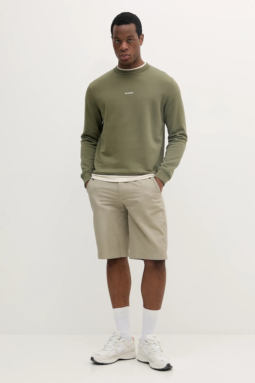 Шорты с примесью льна Calvin Klein Jeans цвет бежевый J30J327303