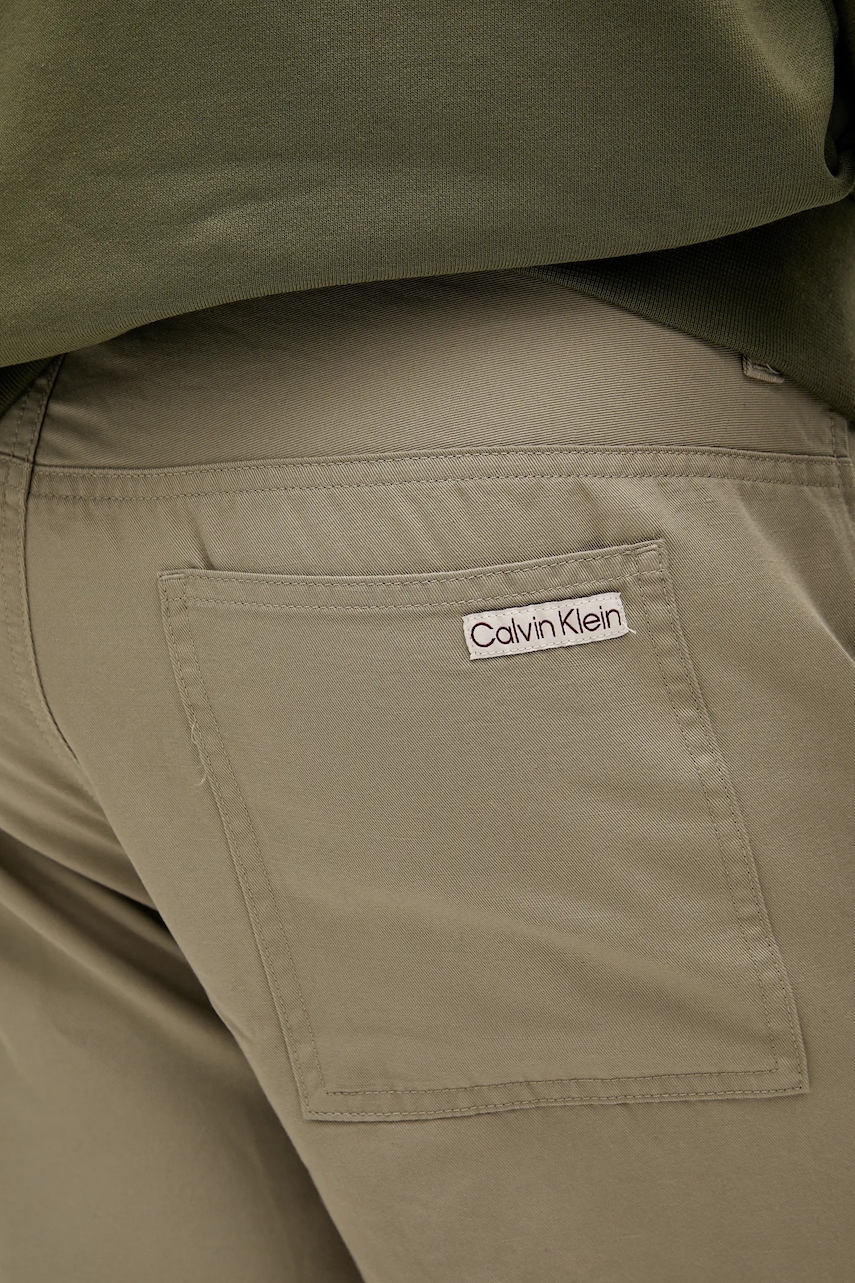 Šortky s prímesou ľanu Calvin Klein Jeans