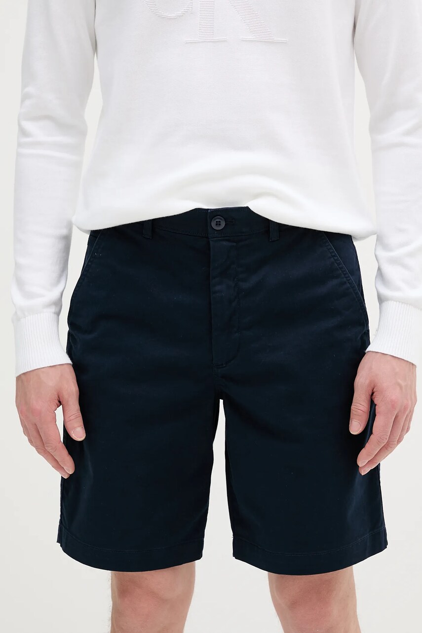 Levně Kraťasy Calvin Klein Jeans pánské, tmavomodrá barva, LV040EM618