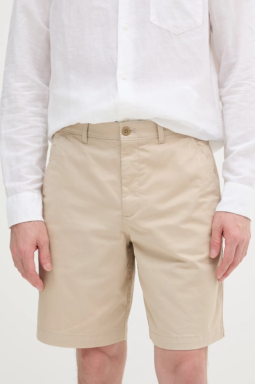 Levně Kraťasy Calvin Klein Jeans pánské, béžová barva, LV040EM618