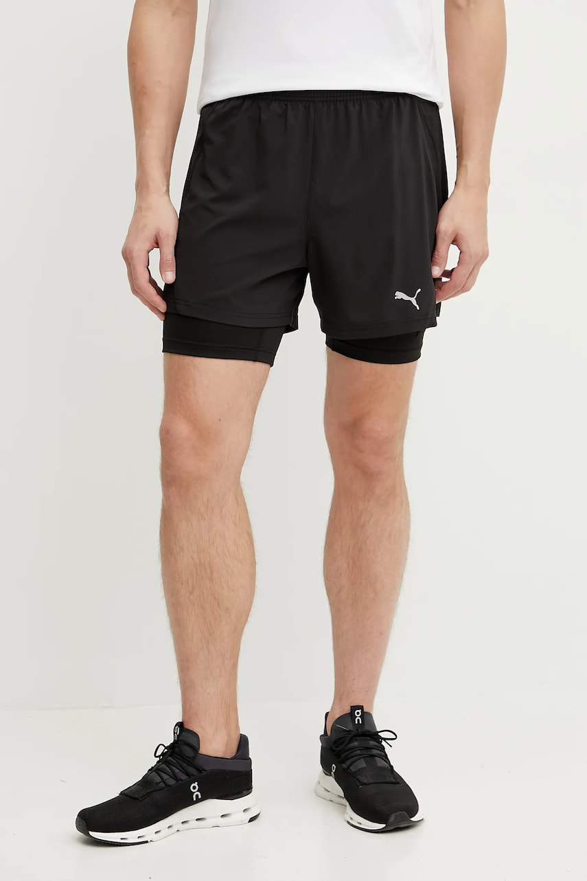 Puma pantaloni scurți de alergare Velocity culoarea negru, 526611 Puma pantaloni scurți de alergare Velocity culoarea negru, 526611