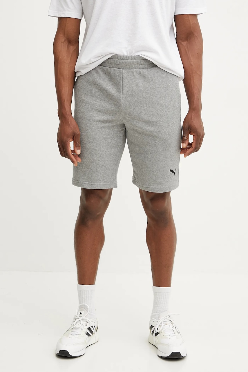 Puma pantaloni scurți bărbați, culoarea gri, melanj, 682598 Puma pantaloni scurți bărbați, culoarea gri, melanj, 682598