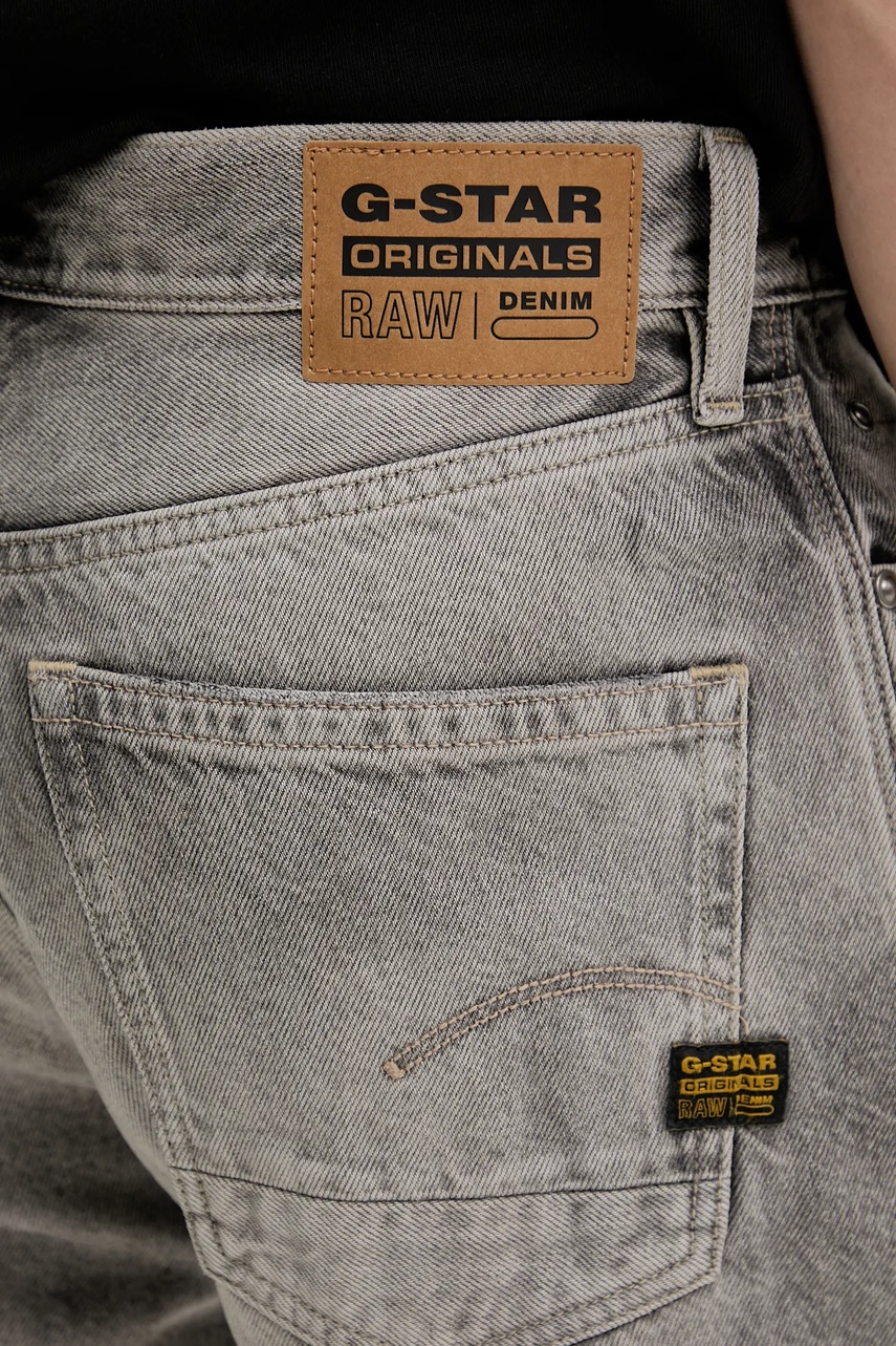 Βαμβακερό τζιν σορτς G-Star χρώμα: γκρι, D24411-D933 φωτογραφία
