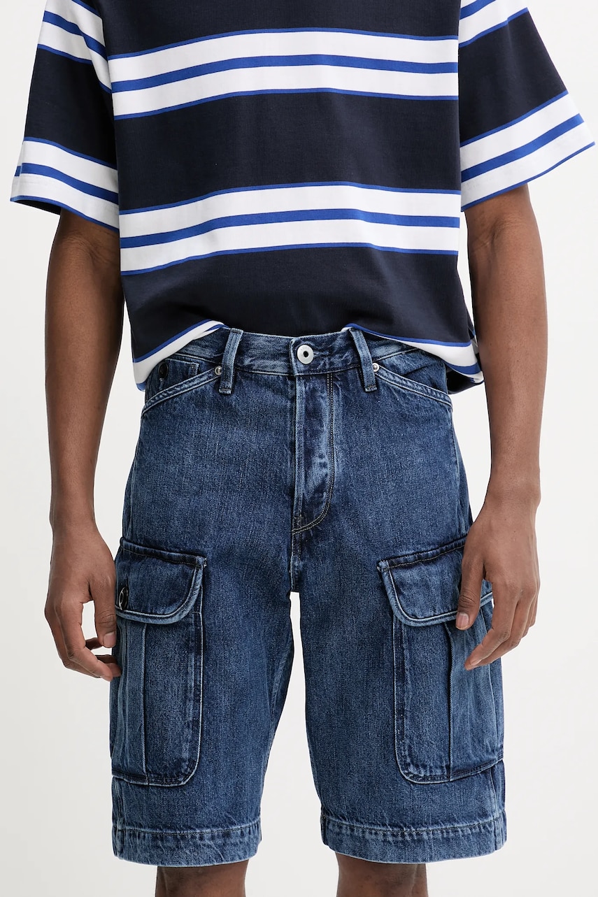 G-Star Raw pantaloni scurți jeans bărbați, culoarea bleumarin, D26528-D788 G-Star Raw pantaloni scurți jeans bărbați, culoarea bleumarin, D26528-D788