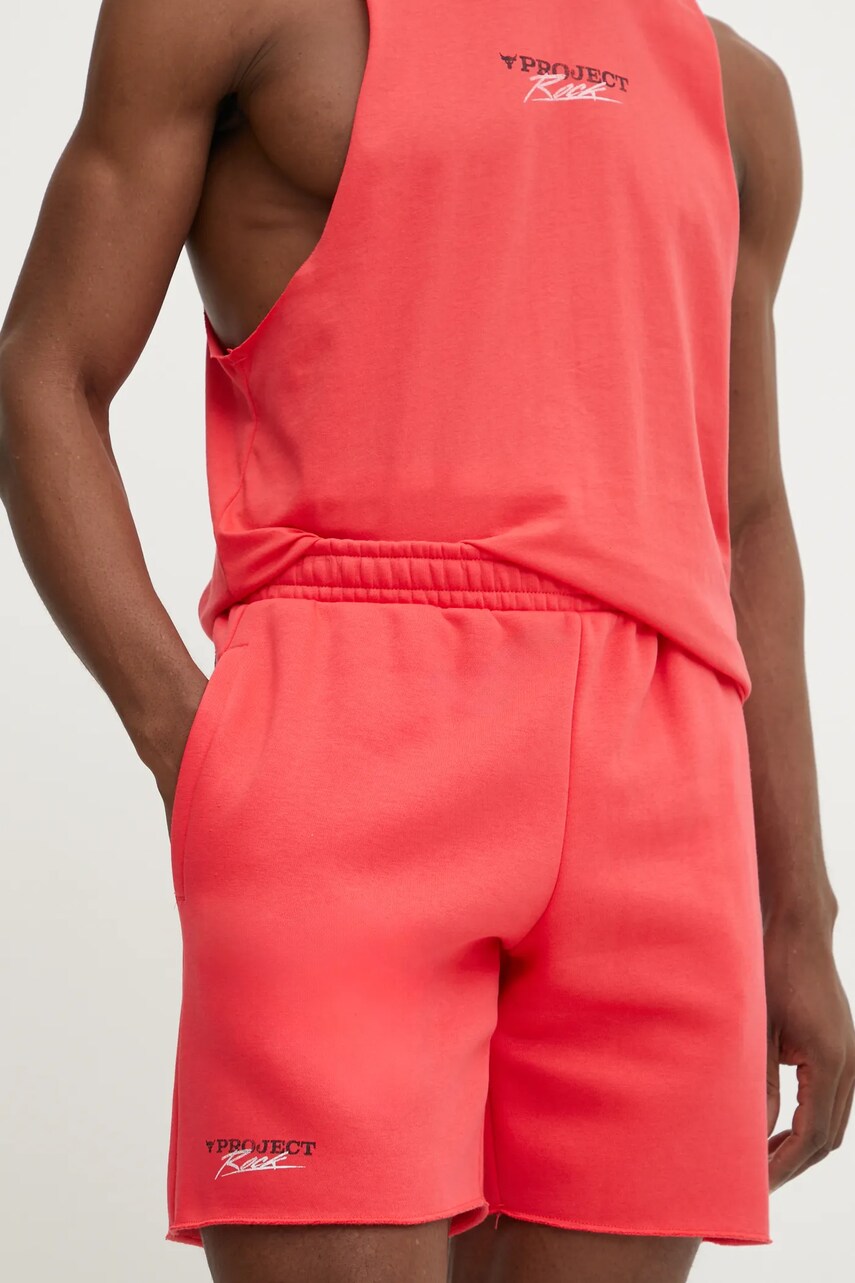 Under Armour pantaloni scurti Project Rock culoarea rosu, 1389918