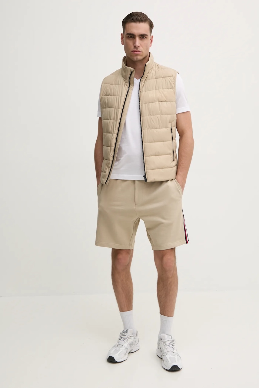 Хлопковые шорты Tommy Hilfiger мужские цвет бежевый MW0MW39255 Хлопковые шорты Tommy Hilfiger мужские цвет бежевый MW0MW39255