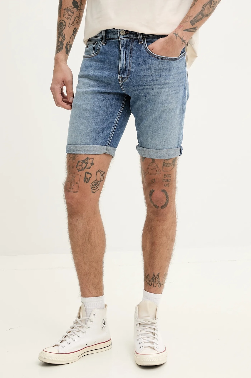 Tommy Jeans pantaloni scurți jeans bărbați, DM0DM20960 Tommy Jeans pantaloni scurți jeans bărbați, DM0DM20960