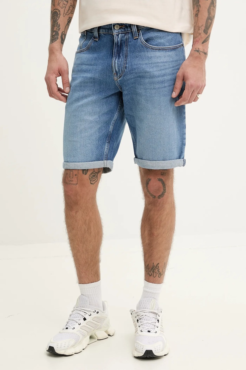 Tommy Jeans pantaloni scurți jeans bărbați, DM0DM20961