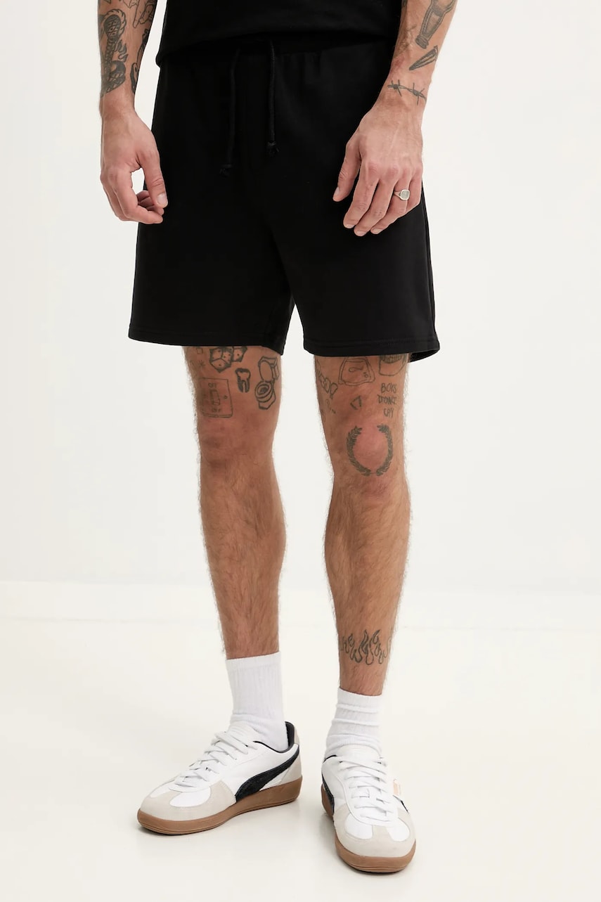 Tommy Jeans pantaloni scurti din bumbac barbati, culoarea negru, DM0DM21369 Tommy Jeans pantaloni scurti din bumbac barbati, culoarea negru, DM0DM21369