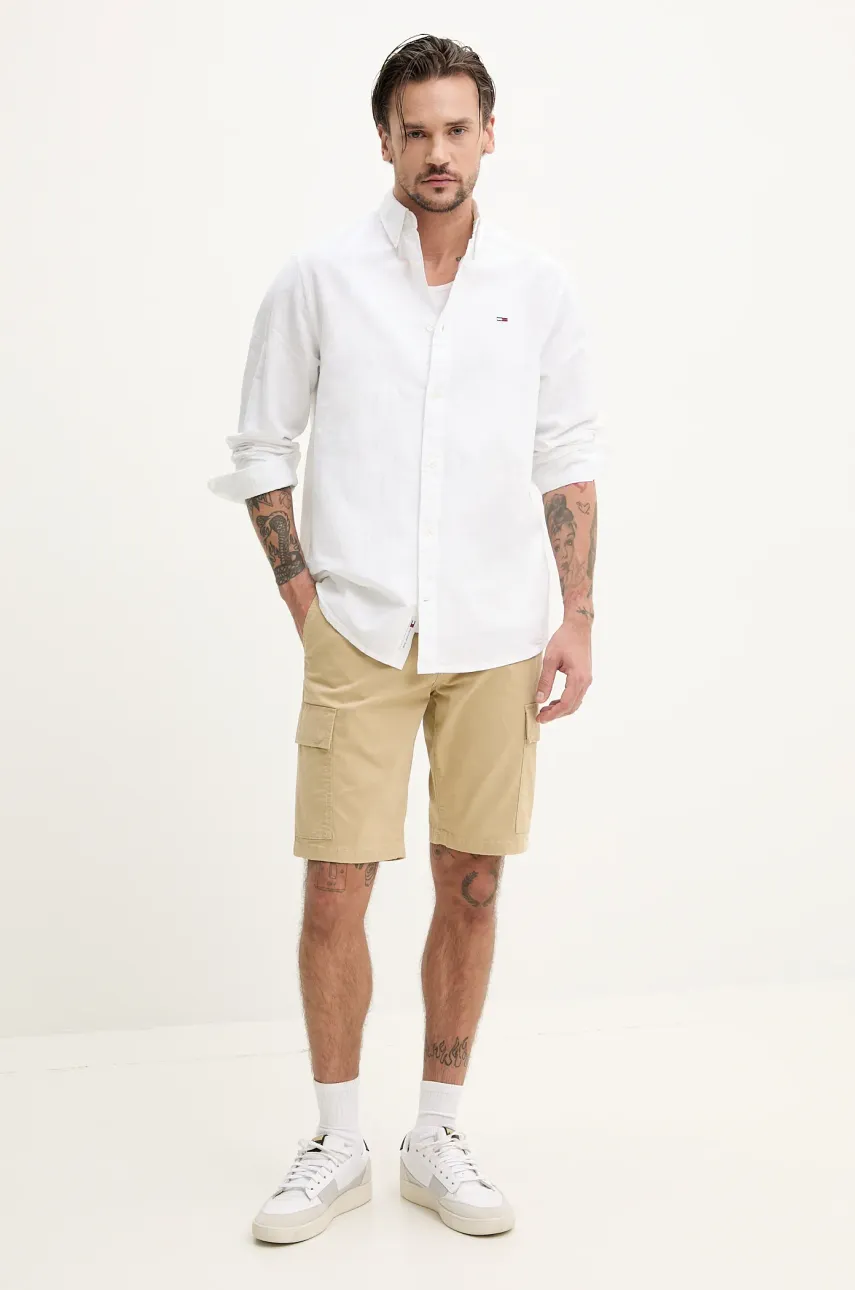 Шорты Tommy Jeans мужские цвет зелёный DM0DM21949 Шорты Tommy Jeans мужские цвет зелёный DM0DM21949