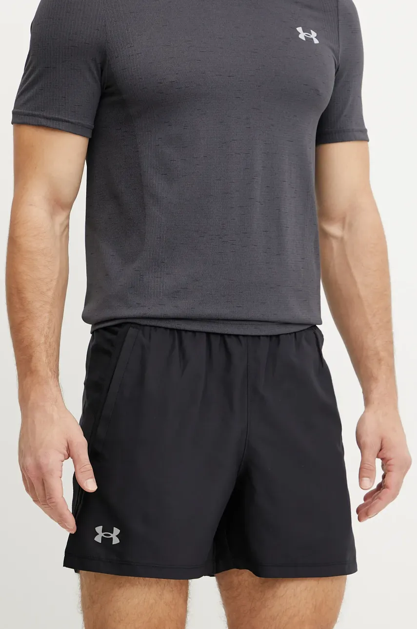 Under Armour pantaloni scurți de alergare Launch culoarea negru, 1382617