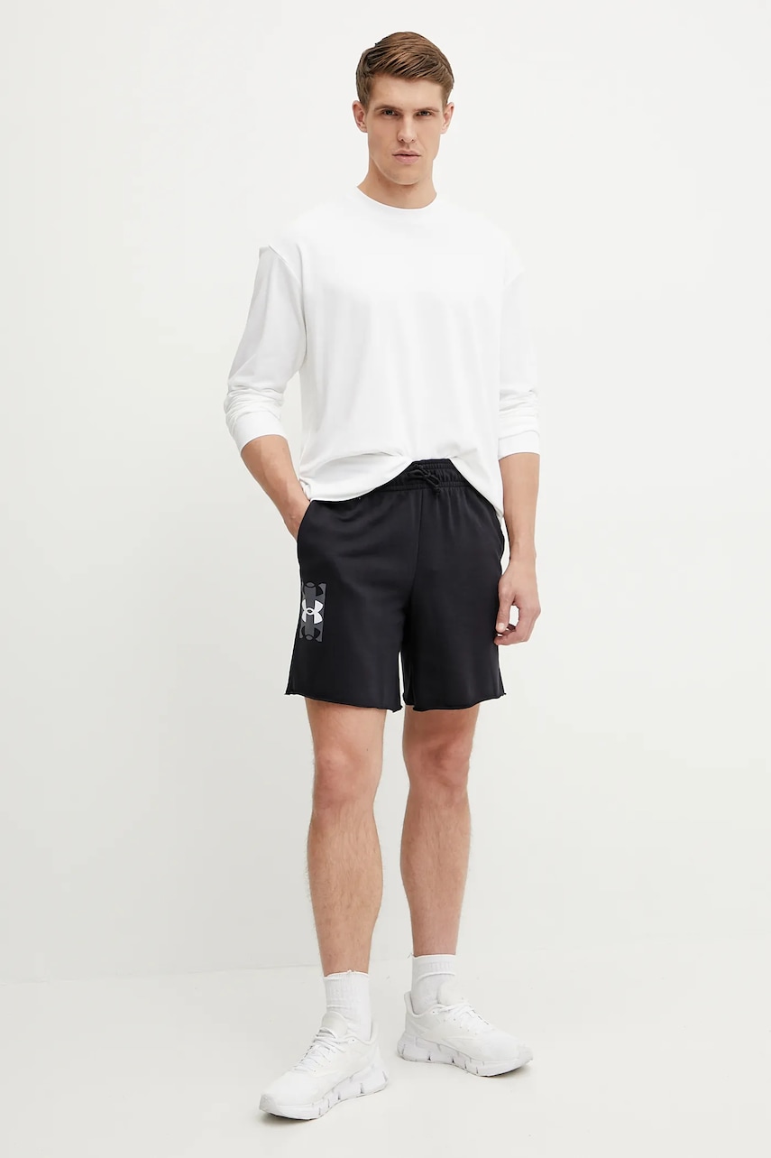 Тренировочные шорты Under Armour Rival Terry цвет чёрный 1390147 Тренировочные шорты Under Armour Rival Terry цвет чёрный 1390147