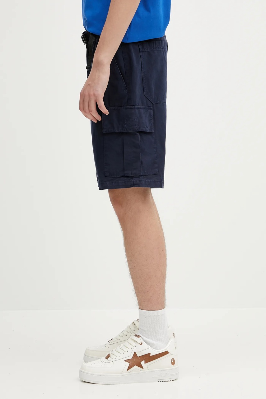 Хлопковые шорты Barbour Barbour Grindle Cargo Relaxed Short цвет синий MST0062 Хлопковые шорты Barbour Barbour Grindle Cargo Relaxed Short цвет синий MST0062