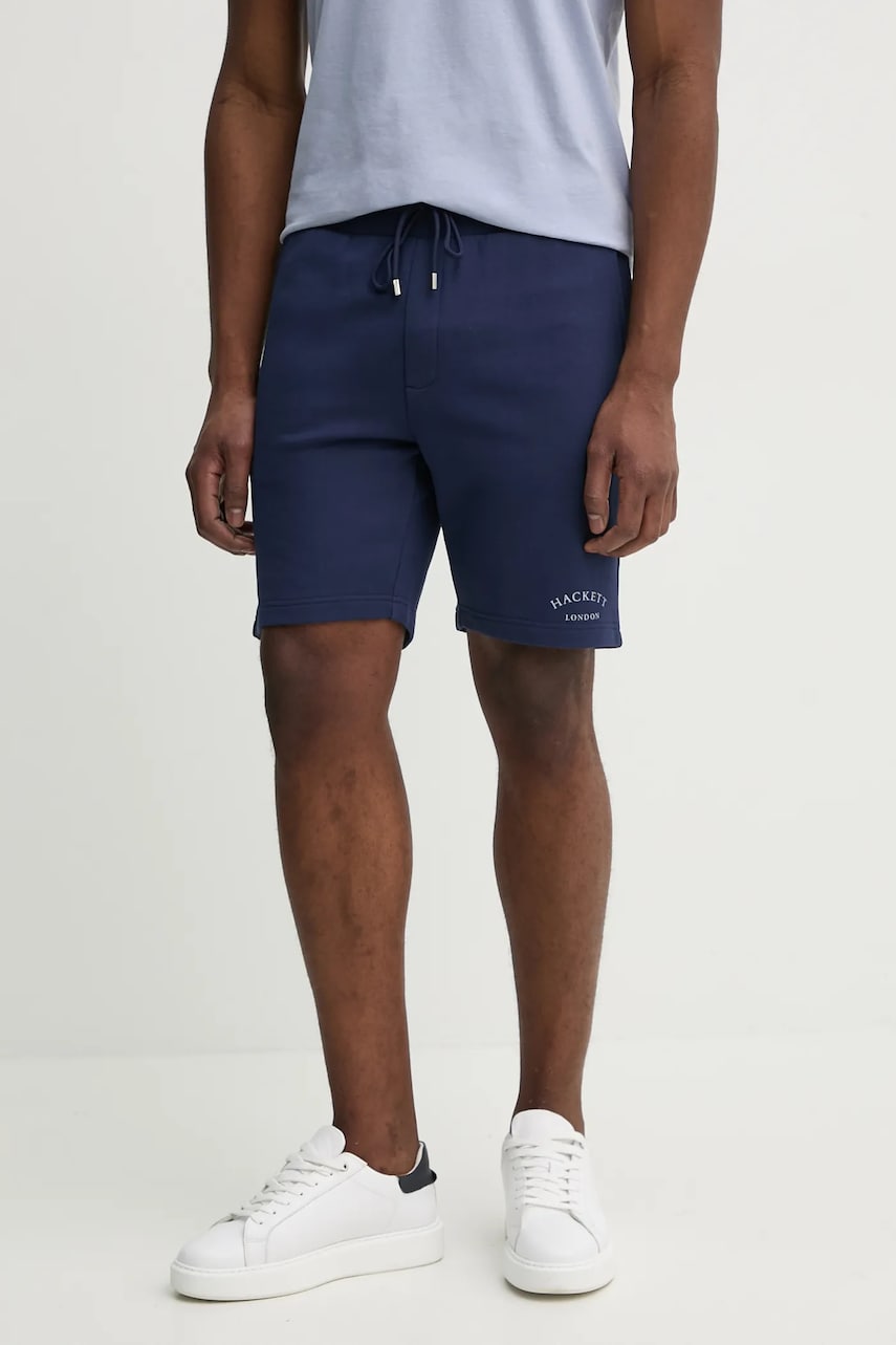 Hackett London pantaloni scurți bărbați, culoarea bleumarin, HM581337