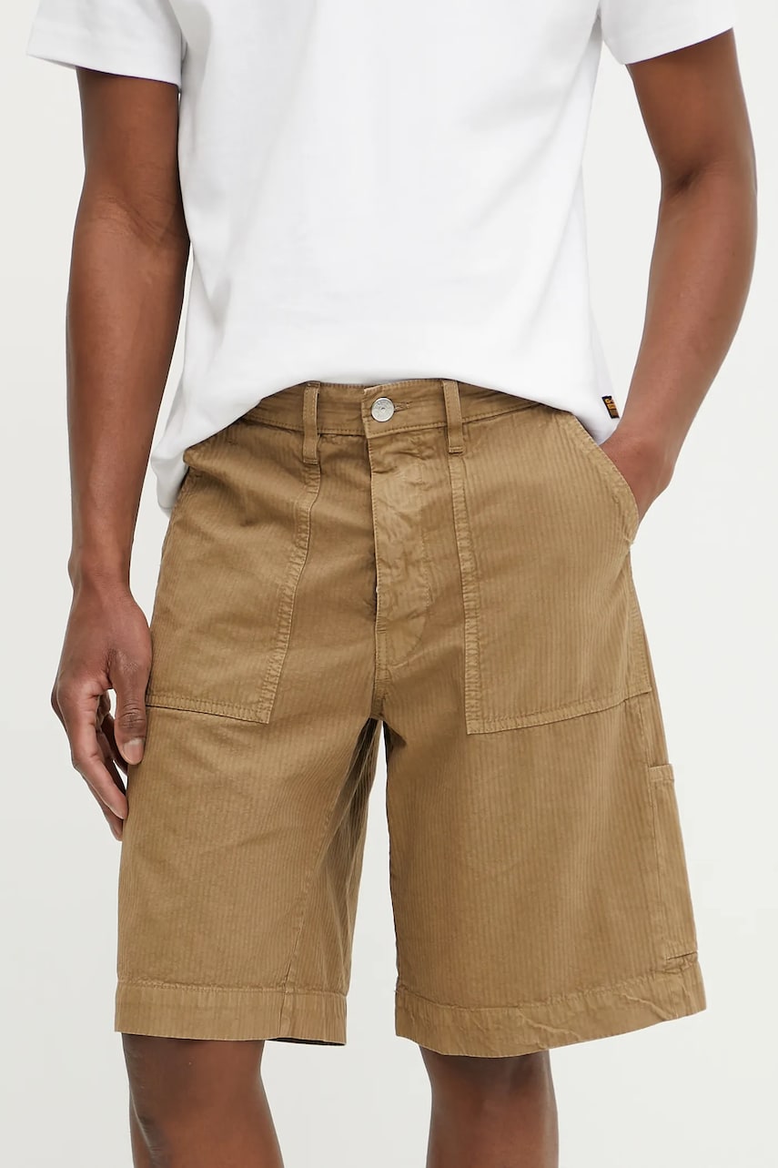 Sunflower pantaloni scurti din bumbac barbati, culoarea verde, 5120.