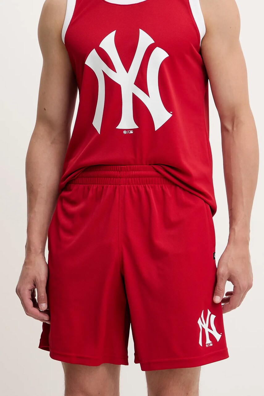 47 brand pantaloni scurți MLB New York Yankees culoarea rosu, BB017PMXYEX657799RD