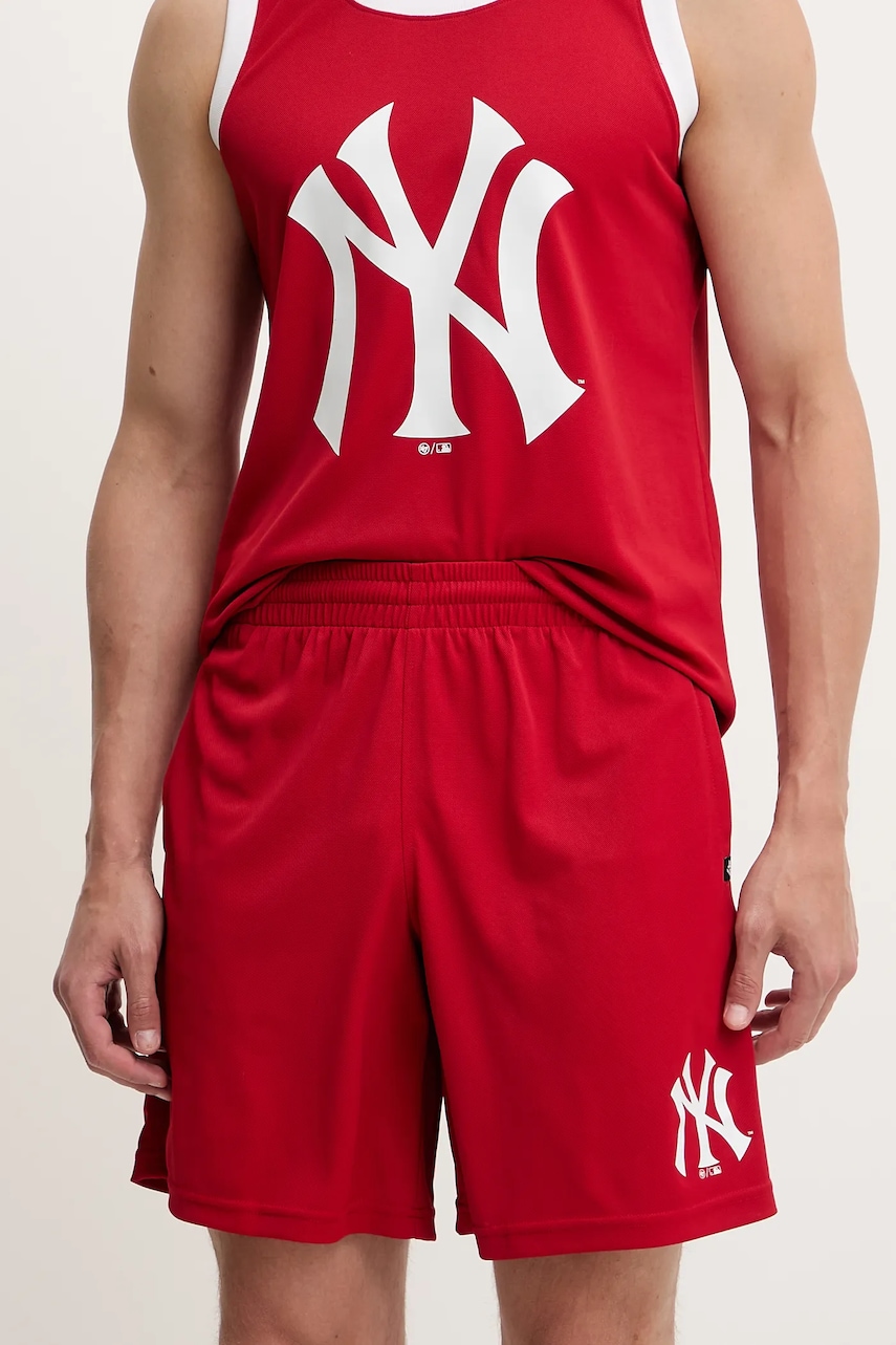 47 brand pantaloni scurți MLB New York Yankees culoarea rosu, BB017PMXYEX657799RD