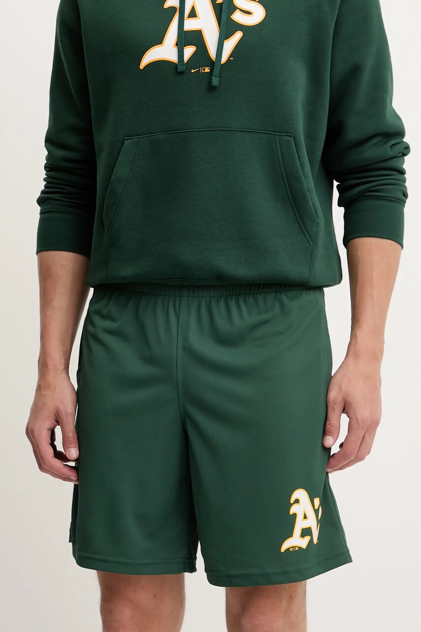 Levně Kraťasy 47 brand MLB Oakland Athletics pánské, zelená barva, BB018PMXYEX657807DG