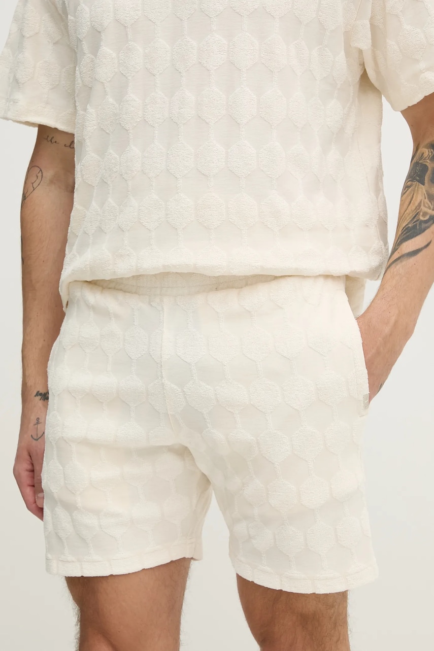 BALR. pantaloni scurți din bumbac bărbați, culoarea bej, B1433.1023 BALR. pantaloni scurți din bumbac bărbați, culoarea bej, B1433.1023