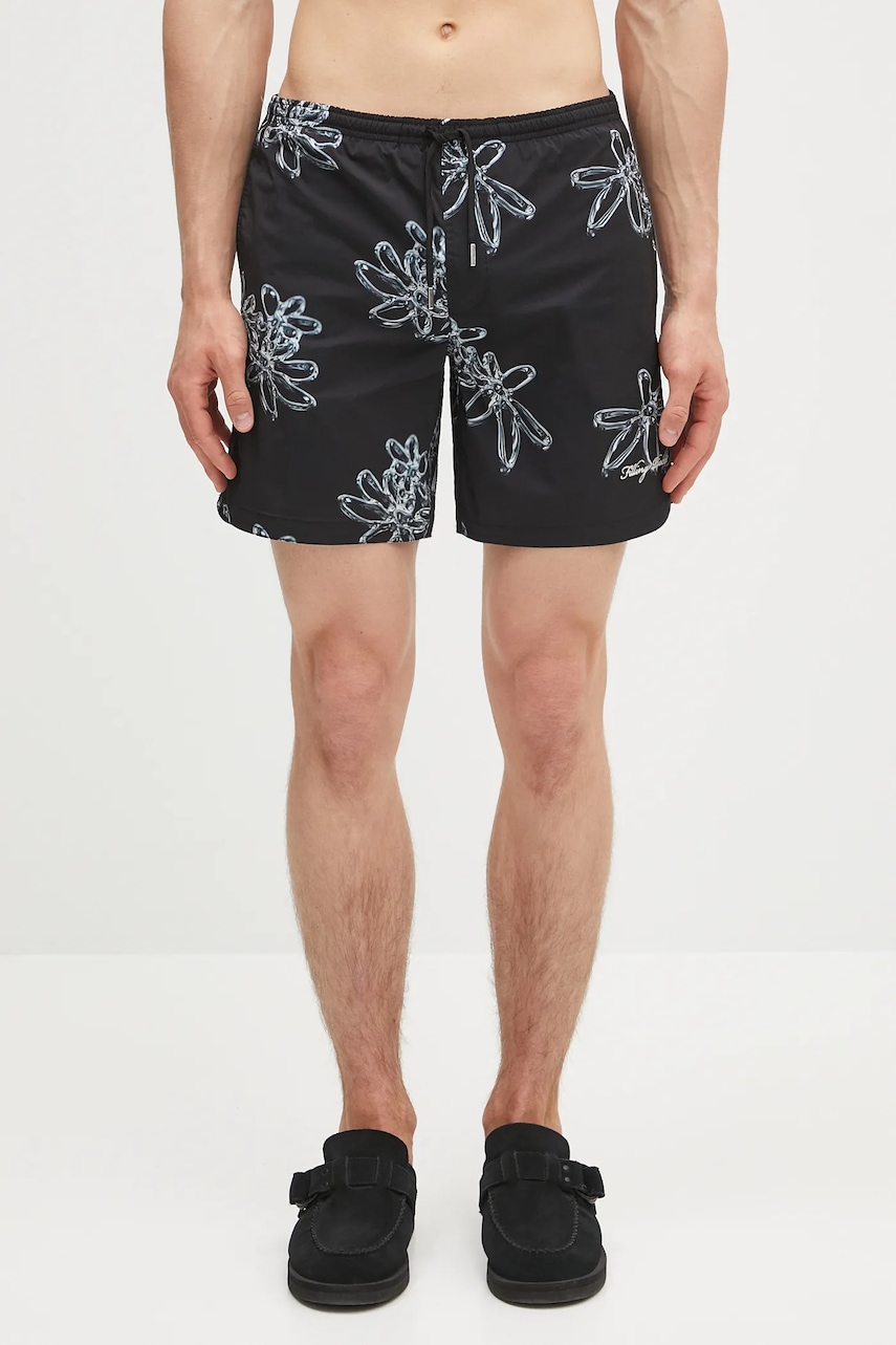 Filling Pieces pantaloni scurți de baie Swimshorts Chrome culoarea negru, 91413741861