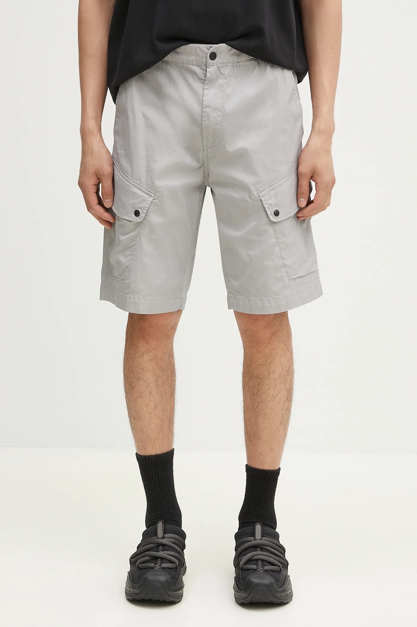 Napapijri pantaloni scurți N-Senio bărbați, culoarea gri, NP0A4IMEH621
