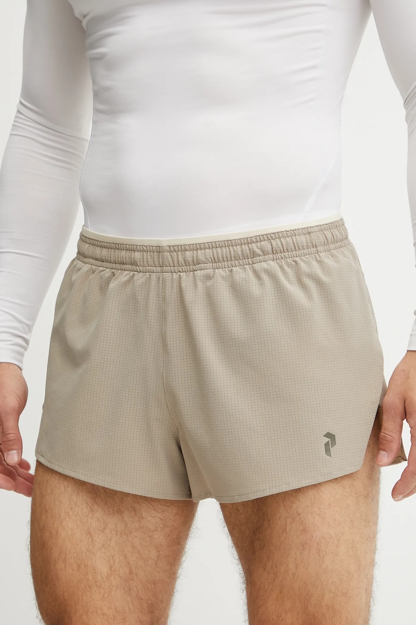 Peak Performance pantaloni scurți sport Trail culoarea bej, G80239