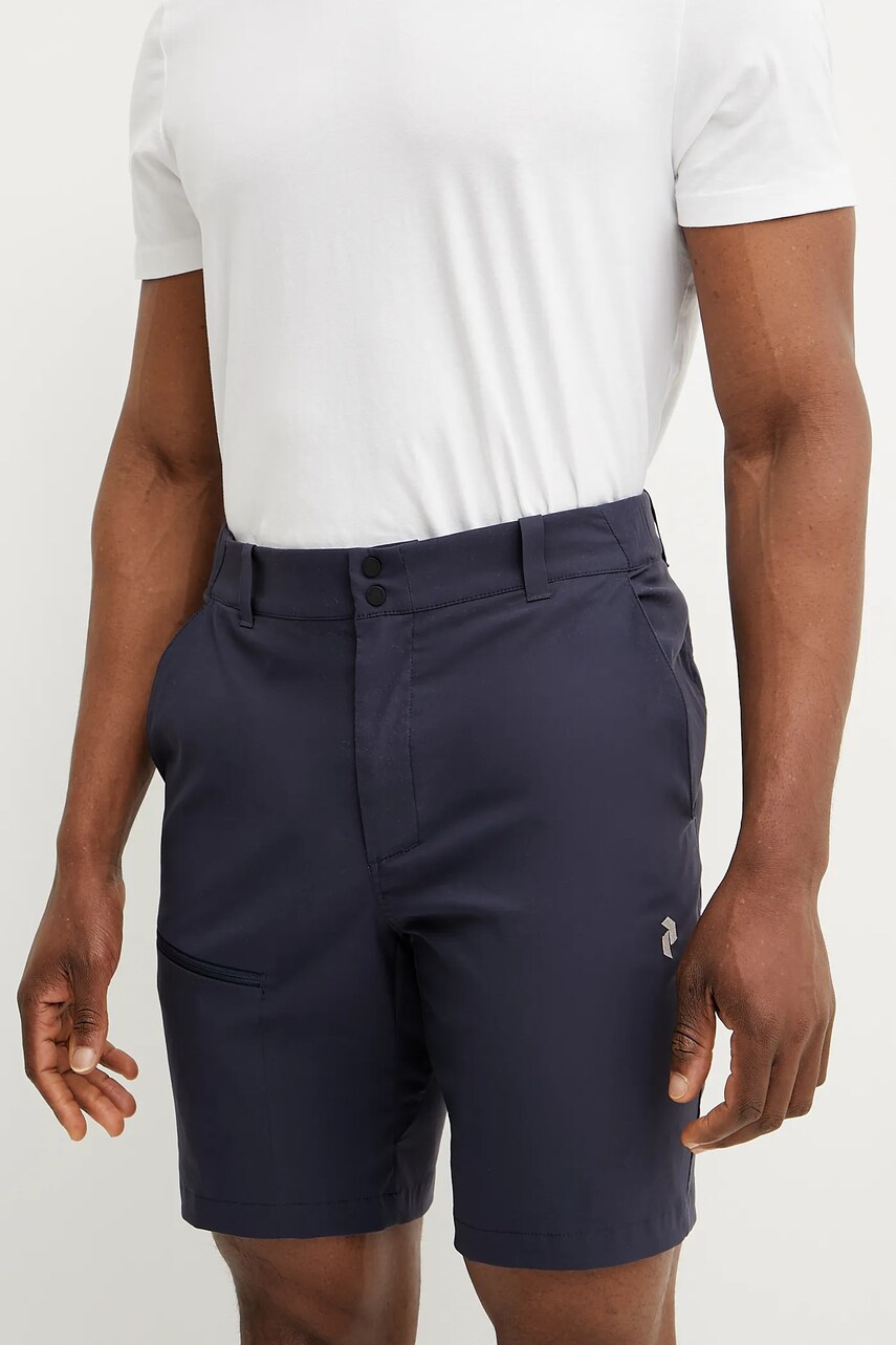 Peak Performance pantaloni scurti outdoor Iconiq culoarea bleumarin, G80115