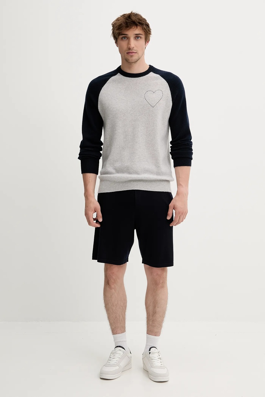 Μάλλινο σορτς FROM FUTURE ανδρικό, χρώμα: ναυτικό μπλε, MSH02672 φωτογραφία