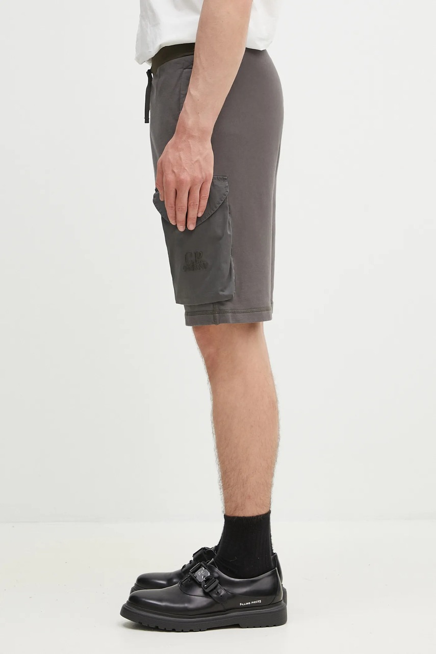 Хлопковые шорты C.P. Company мужские цвет серый 18CMSB160A006090M