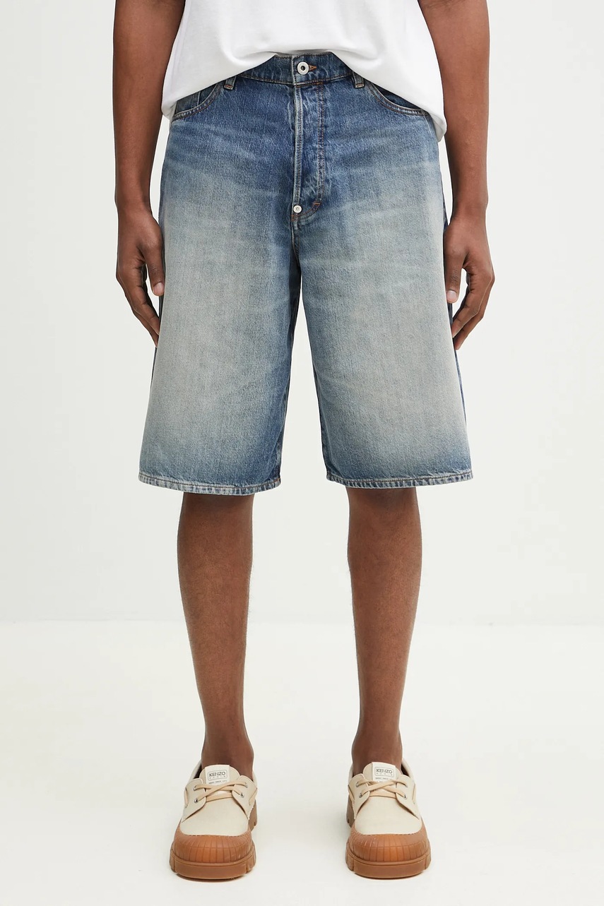 Kenzo pantaloni scurți jeans bărbați, FF55DS3396I7.DS