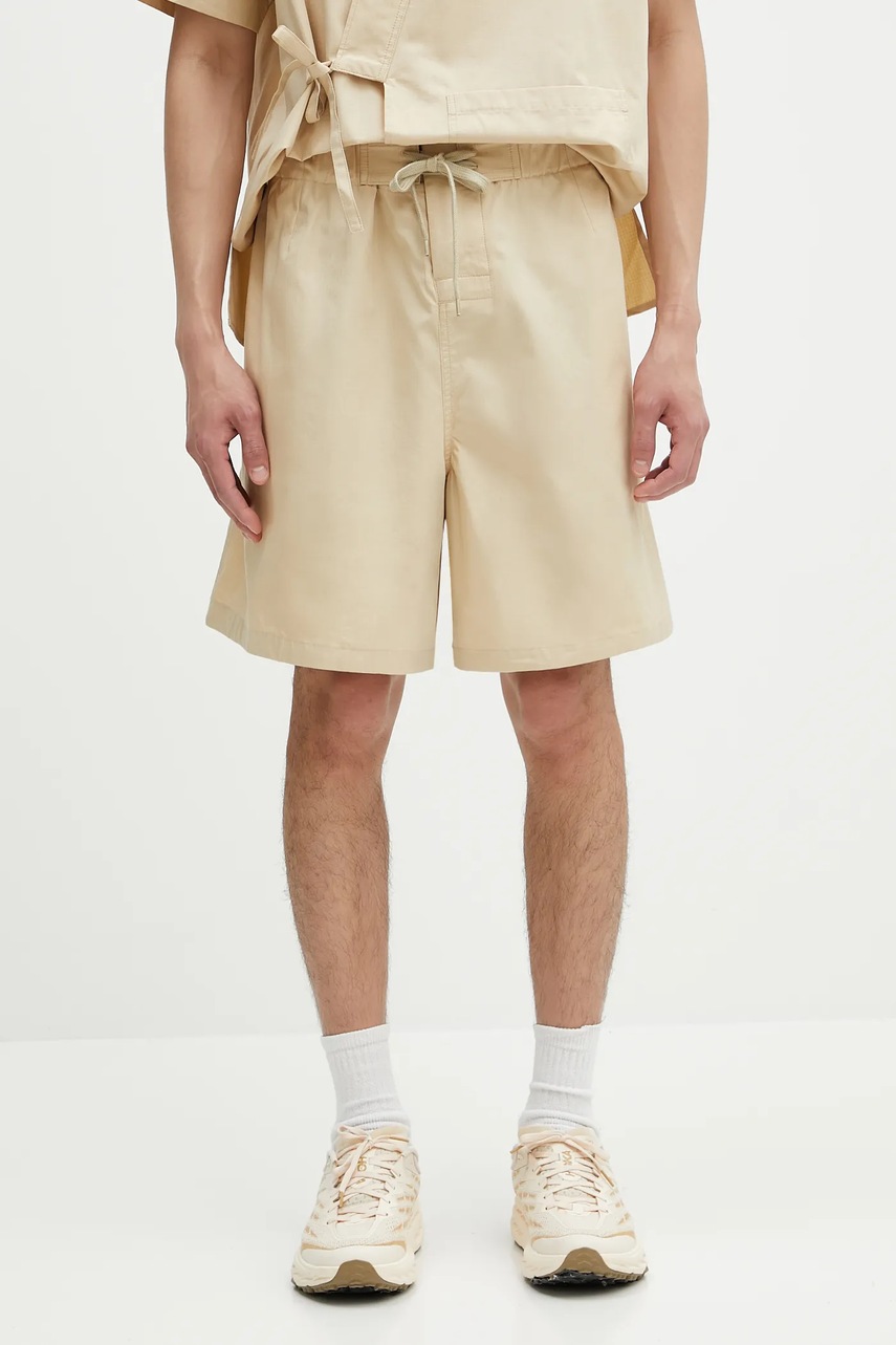 Kenzo pantaloni scurți din bumbac culoarea bej, FF55SH5059SC.11