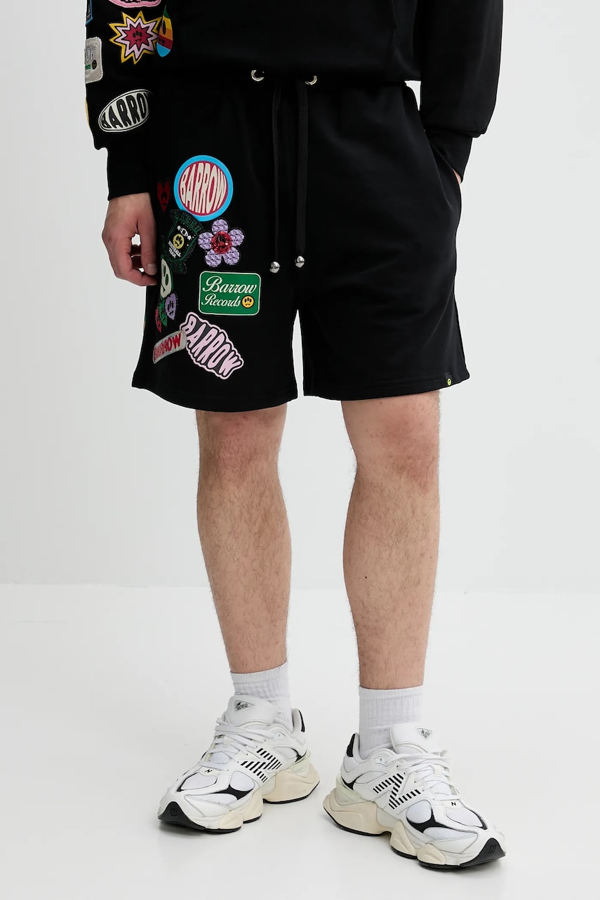 Barrow pantaloni scurți din bumbac culoarea negru, S5BWUABE018