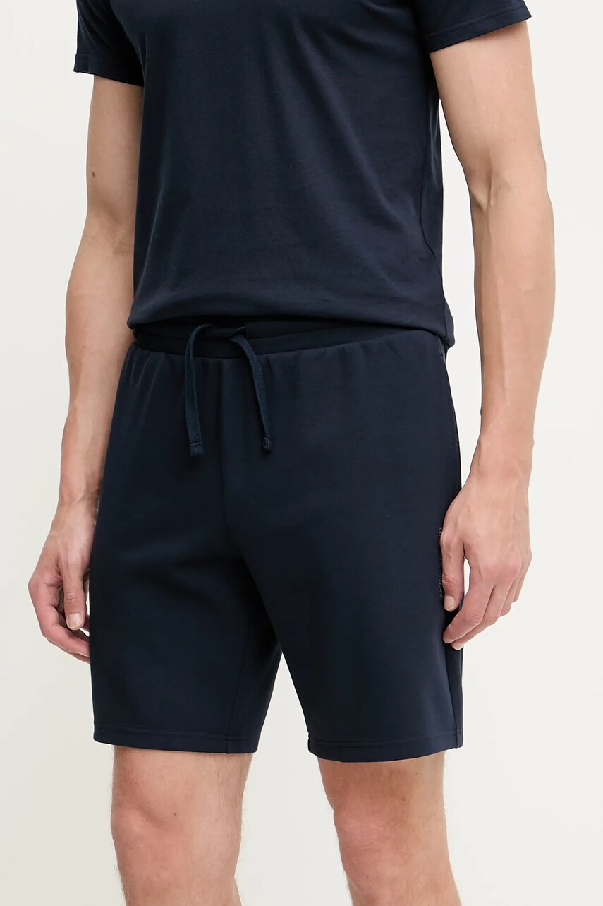 Levně Šortky Emporio Armani Underwear pánské, tmavomodrá barva, EM000495 AF10790
