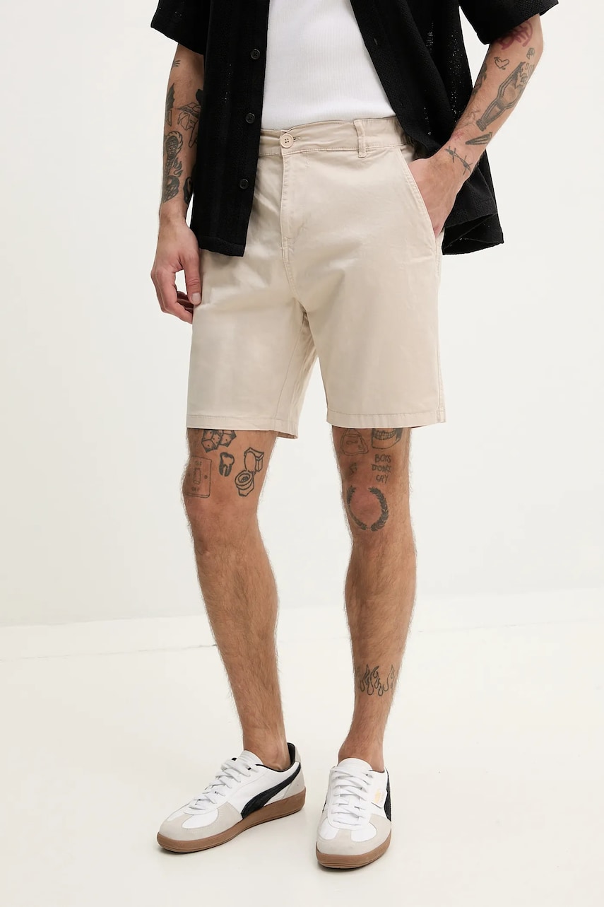 Resteröds pantaloni scurți Chin shorts bărbați, culoarea bej, 55251.6410 Resteröds pantaloni scurți Chin shorts bărbați, culoarea bej, 55251.6410