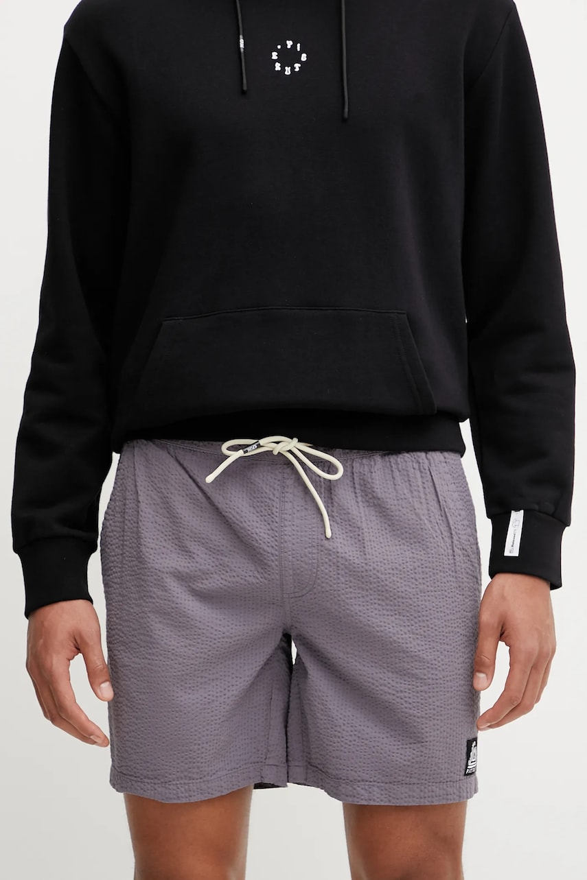 Picture pantaloni scurți din bumbac Narvik culoarea violet, MSH0113