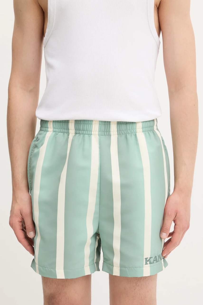 Karl Kani pantaloni scurți culoarea verde, PD00005312