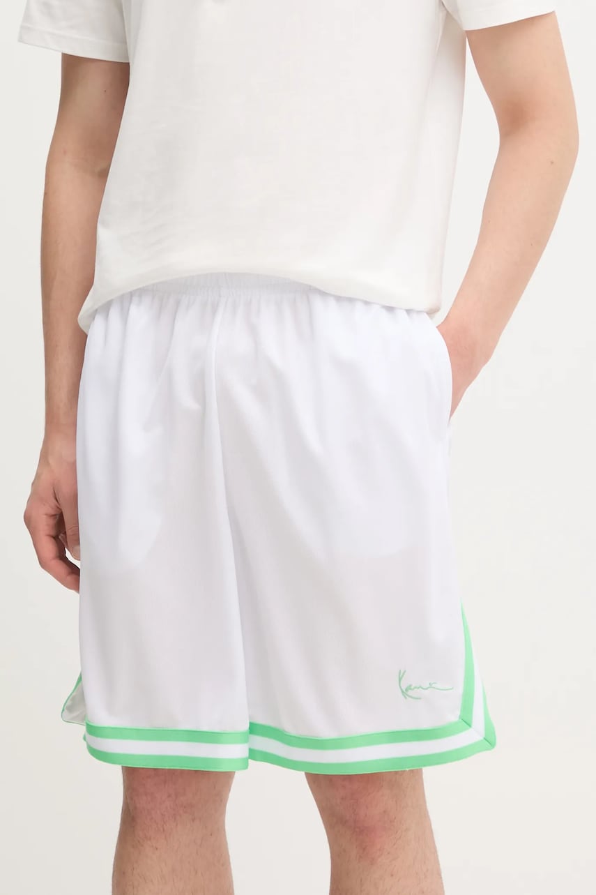Karl Kani pantaloni scurți culoarea alb, PD00005314