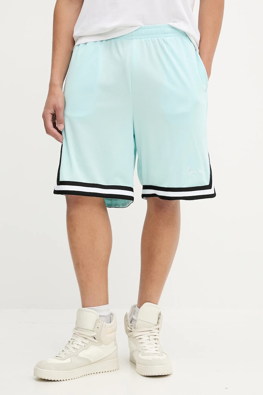 Karl Kani pantaloni scurți culoarea turcoaz, PD00005315